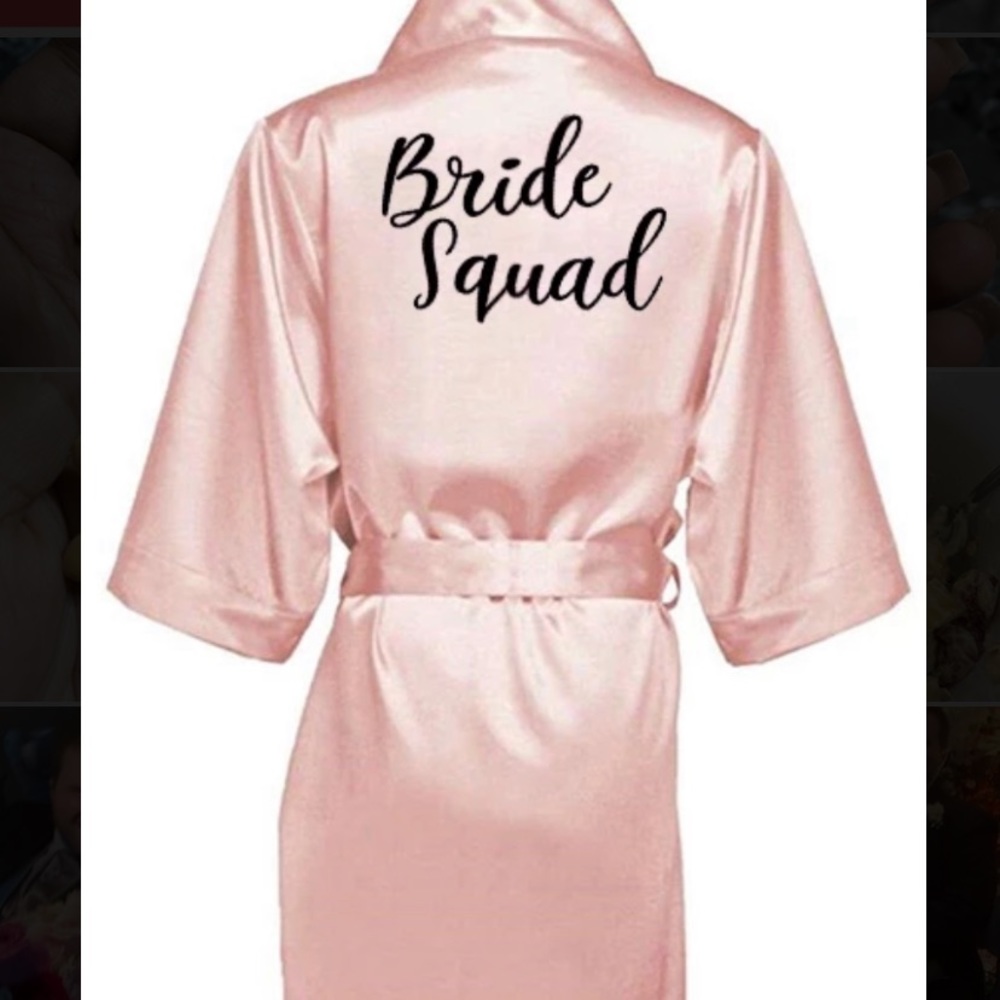 Bundle of 4 pink robes Bride Squad Bridesmaids